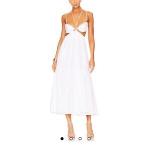 White Halter Maxi Dress